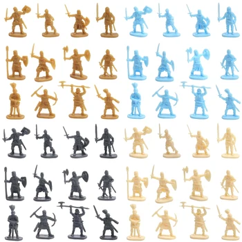 1:72 200/Set Plástico Antigo Soldado Figuras de Brinquedo Arcaico Soldados Homens Espadachim Figura de Ação DIY Cena de Guerra Brinquedos