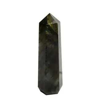 1 (UM) Natural Labradorite Quartzo Obelisco de Cristal Coluna Varinha Ponto de Cura