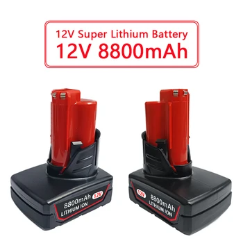100% Original 12V 8800mAh M12 Bateria de Lítio Recarregável XC Cordless Ferramenta 48-11-2402 48-11-2411 Bateria 48-11-2401 MIL-12A-L