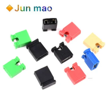 10pcs Jumper cap curto-circuito cap espaçamento de 2,54 mm preto, amarelo, vermelho, azul placa principal de curto-circuito do bloco de pin conector