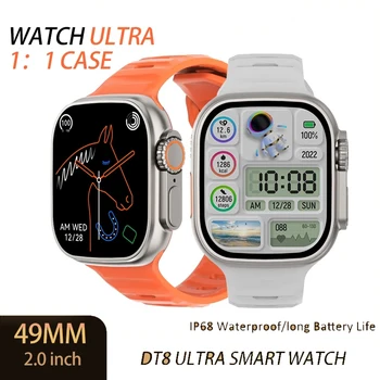 2,0 polegadas Original de Iwo DT8 Ultra Inteligente de Ver Séries De 8 a Temperatura do Corpo Monitor NFC do Perseguidor de GPS do Siri Chamada Bluetooth Smartwatch