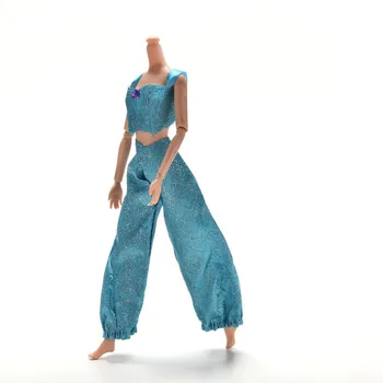 2 Pcs/set Cruz de Moda de Topo de gama Perna calças Para Meninas latina Princesa Bonecas Roupas de Yoga