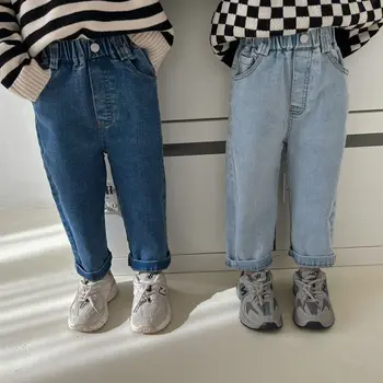 2021 nova coleção Primavera / Verão Crianças calças jeans Calças Casuais Cor Sólida Meninas Roupas da Moda