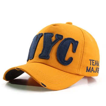 2022 Verão Da Moda De Nova Iorque Boné De Beisebol Para As Mulheres, Homens Streetwear Amarelo Snapback Hip Hop Tampas De Golfe Osso Trucker Hats
