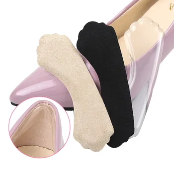 2pcs de Mulheres Anti-Abrasão Laço Pé de Sapato Adesivo Protetor Anti-desgaste Pé de Sapato Almofadas de Pé Ferramenta de Cuidados 10.5*3.3*0.4 cm