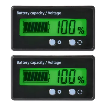 2X de LCD Capacidade da Bateria do Monitor de Medidor Medidor à prova d'água 12V/24V/36V/48V de Chumbo-Ácido Indicador de Status da Bateria
