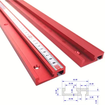 300-600 mm de Ligas de Alumínio T-faixas de Modelo de 45 T slot Mitra Faixa Parar de Ferramentas para Madeira Acessórios para workbench Tabela do Router