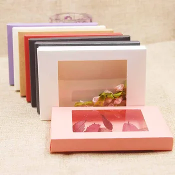5pcs 12.5*8.5*1.5 cm mutli cor presente windon decoração da Caixa de festa DIY Presente/Doces/casamento/artes e artesanato caixas de Exibir Caixa de embalagem