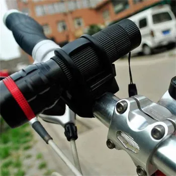 A Luz de bicicleta Titular Suporte Ajustável Grau de Rotação Universal de Bicicleta Farol Titular Lanterna Rack MTB Bicicleta Montagem de Luz