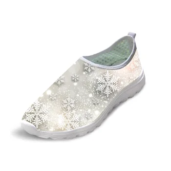 ADVOCATOR floco de Neve de Impressão de Malha Calçado Respirável Mulher Flats Sapatos de Verão, de Escorregar na Luz Sapatos Zapatos Mujer Frete Grátis
