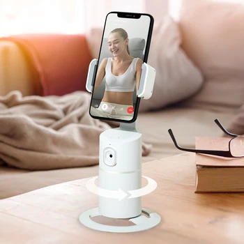 AI Inteligente de Tiro Selfie Vara 360 Rotação de Rastreamento de objetos Titular Tudo-em-um Rosto de Câmera de monitoramento de Telefone do Suporte de Registro Cardan