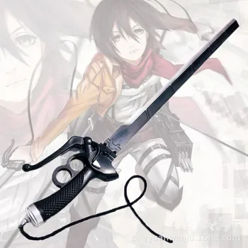 Anime Ataque Titan Eren Jaeger / Rivaille OU Adereços Espada Cosplay Oferta de Arma de Halloween Decorativas Espadas Unsharpened