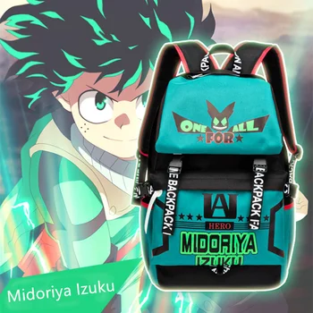 Anime O Meu Herói Academia Midoriya Izuku Deku Cosplay De Lona Mochila Alunos Ombros Saco De Mochilas Laptop Sacos De Presente De Natal