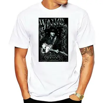 Autêntica Waylon Jennings Bom Timin Homem Retrato Slim Fit T-Shirt S 3Xl Novo