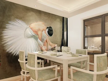 Baçal Atacado Estilo Europeu 3d Murais de Parede de Balé de Meninas Personalizado Murais papel de Parede para Sala de Jantar 3D Foto Murais de Parede Fresco