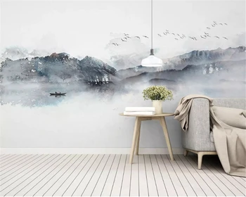 beibehang Personalizado clássico da moda papel de parede novo Chinês resumo de tinta paisagem sala de estar de plano de fundo papel de parede decoração da casa