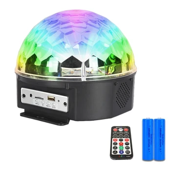 Bola de discoteca Festa de Luzes de 9 Cores LED Bluetooth Luzes da Fase de Som Ativado Rotação de Luz Com controle Remoto MP3 Play(Plug UE)