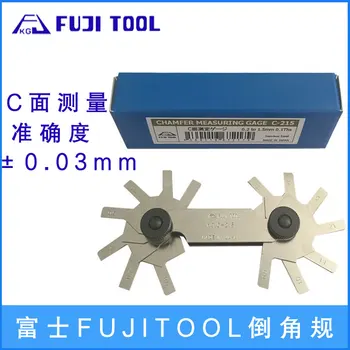 C-5/215/163/10 Invertido medidor de Ângulo Fuji Fujitool de aço inoxidável raio medidor de combinação C face medidor de R medidor