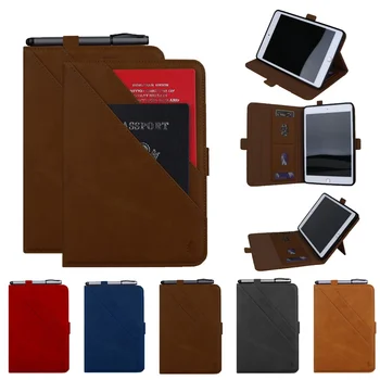Case Para Apple iPad mini 5 2019 Capa couro Smart slot para Cartão Bolsa Saco de caso para o iPad mini 1 2 3 4 caso de 7,9