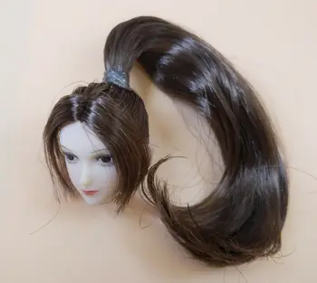 Castanho cabelos longos 1/12 do sexo Feminino Requintado Escultura da Cabeça do Modelo para 6