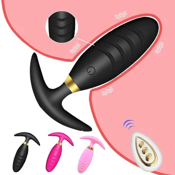 Controle Remoto sem fio de Silicone Anal Plug anal Vibrador Anal Massageador de Próstata Brinquedos Sexuais para Mulheres, Homens Adultos Gay GS0484