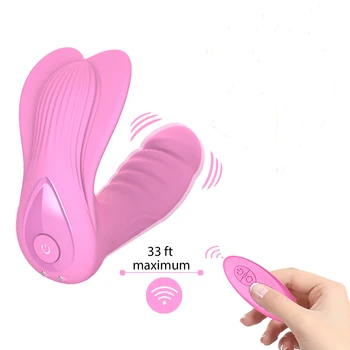 Controle Remoto Wearable Vibrador Borboleta Feminino Vibro Vibração Calcinha Sextoy Mulheres Vagina Estimulador Ponto G Squirt Zalo Sexo