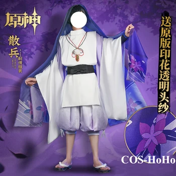 COS-HoHo Anime Genshin Impacto Jovem Scaramouche Jogo de Terno Lindo Kimono Uniforme Cosplay do Traje da Festa de Halloween Roupa S-XXL