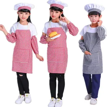 Crianças de Cozinheiros Profissionais de Jogar Avental Terno feito a mão Cozinhar acordo com Meninos e Meninas Fase Desempenho Uniforme Cozinha Macacão