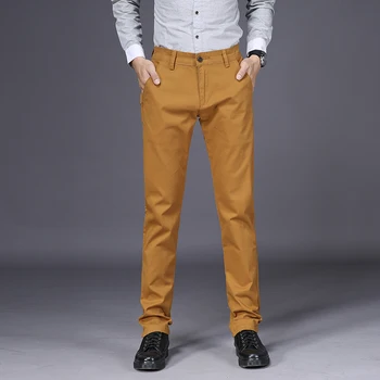 DEE MOONLY Marca 2020 novas chegada do sexo Masculino casual calças masculinas roupas masculinas calças de homens magros reta calças casuais 4 cores