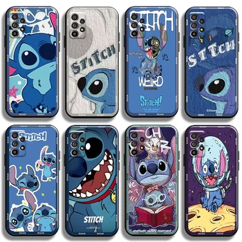 Disney Bonito Stitch Tem Uma Falha de Telefone Case Para Samsung Galaxy A52 4G A52 5G Carcasa Soft Shell Preto Completo de Protecção de Volta Coque