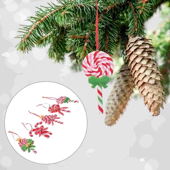 Doces De Natal, Enfeites De Árvore De Lollipophanging De Cana-De-Pingente De Artesanato Bengalas Falso Decoração Enfeite De Festa Decoração De Férias