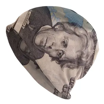 Dólares das Notas de Bonnet Chapéus Vintage Rua Skullies Beanies Chapéus para os Homens as Mulheres de Chapéu de Malha de Verão Quente quebra Cabeça Unisex Caps