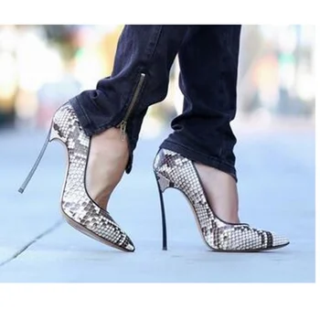 Festa De Sapatos De Luxo, Apontou Dedo Do Pé Tornozelo Cobra Sandálias De Couro Sexy Mais Nova Moda Calçados Femininos Baixo Preço De Venda Quente Nova De Chegadas