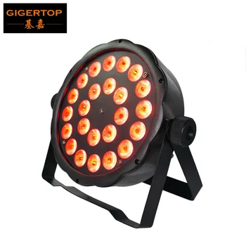 Gigertop TP-P03 DJ 100W Plana Par RGB Profissional de Perfil Baixo, o LED de Par de Latas Extremamente Brilhante 0utput 24X3W RGB 3IN1 110V-240V