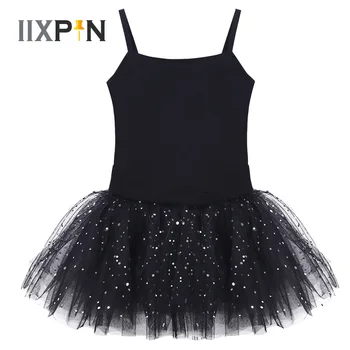 IIXPIN Crianças Meninas Camisole Tutu Vestido sem Mangas Bow Tule Brilho Ballet Collant Vestido de Dançarina de Desgaste de ginástica vestido para as meninas