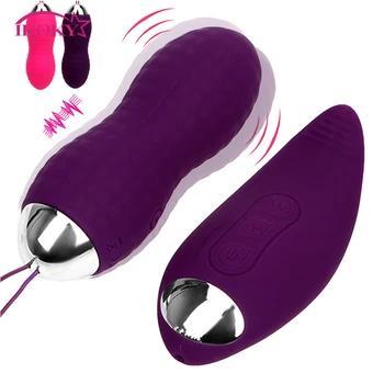 IKOKY 2Pcs/Set Kegel Bola de Produtos do Sexo Remoto Vibrador Clitoriano Estimulação Vaginal Formadores de Brinquedos Sexuais para as Mulheres