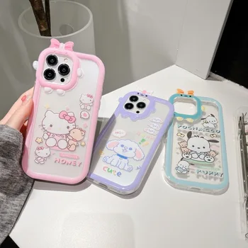 Kawaii Sanrio Pochacco Hello Kitty Cinnamoroll Caso de Telefone Para o Iphone 11 12 13 14 Pro Max X Xr Xs Além de SE 2020 Y2k de banda desenhada da Menina