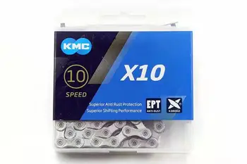 Kmc x10 mtb 116l de bicicleta de estrada de corrente de 10 velocidades corrente mágica de ligação com caixa original