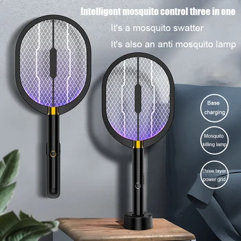 LED do Assassino do Mosquito Lamp 3 EM 1 Electric Bug Zapper Assassino do Inseto Recarregável USB Anti Mosquito Voa moscas Armadilha 3000Volt