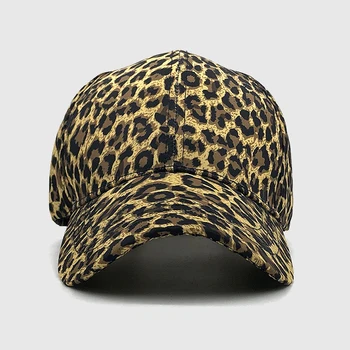 Leopard Print Boné de Beisebol de Primavera E Verão as Mulheres Caps Moda Algodão Menina Versátil Sombras Casual Feminino Hat Cap Para a Menina