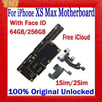 Limpar o icloud Para iphone xs max placa-Mãe Simples e dupla cartões Originais de Desbloqueio Para o iPhone XS Max placa Lógica Bom Trabalho