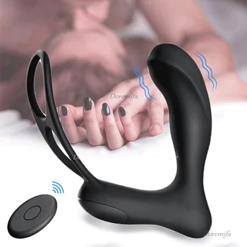 Macho G-Spot Vibrador Plug Anal Sexo Anal Brinquedo Massageador De Próstata Carregamento De Vibração Anel Peniano Brinquedos Sexuais, Masturbação Produtos Para Adultos