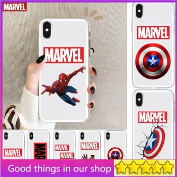 Marvel Logotipo Vingadores Anime Transparente tampa do Telefone casco Para SamSung Galaxy S8 S9 S10e S20 S21 S30 Mais S20 fe 5G Lite Ultra, de modo