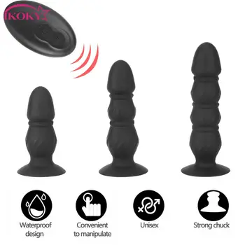 Massageador De Próstata Vibrador No Ânus Vibratoria Vibrador De Brinquedos Sexuais Para Os Homens De Controle Remoto G-Spot Estimulação Do Grânulo Vibrador Vibrador 10 Velocidades