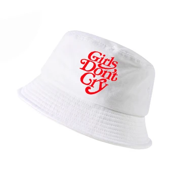 Meninas não Choram Impresso Mulheres de chapéu de balde de moda ao ar livre Hip hop cap harajuku pop sol de Verão pescador chapéus panamá gorro