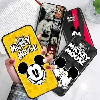 Mickey de Disney Moda Para Xiaomi Poco M4 X4 X3 F3 GT NFC M3 C3 M2 F2 F1 X2 Pro Mi Mix3 Silicone Preto Macio Caso de Telefone Coque Capa