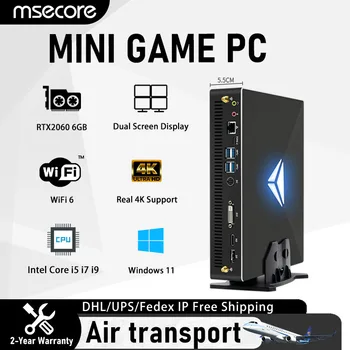 MSECORE MV200 Intel Core i5 i7 i9 RTX2060 6G Dedicado Cartão Mini PC Windows 11 de Jogos de Computador da área de Trabalho 4K HDMI2.0 Wifi6 BT5.1