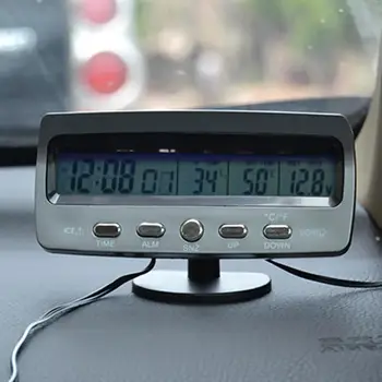 Multi-Funcionais 3 em 1 Carro Relógio Inteligente Termômetro Digital Interno e Fora Termômetro Display LCD