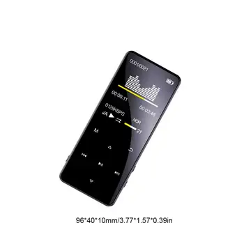 Multifuncional MP4 Player 1 8 Polegadas Touch Screen de Rádio FM compatível com Bluetooth 5 0 Música Relógio Despertador, Gravador de Vídeo Trabalhador