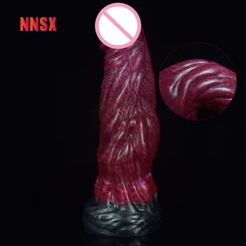 NNSX NOVA Realista Vibrador Textura de Silicone Plug Anal de Neve Carne de Textura Pênis com ventosa Masturbação Dildosex Brinquedo 18 Brinquedo Adulto